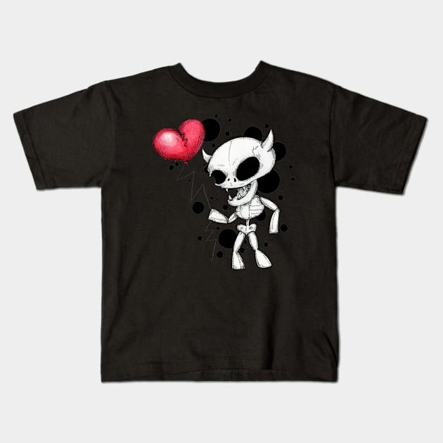 Broken Balloon Kids T-Shirt by LVBart